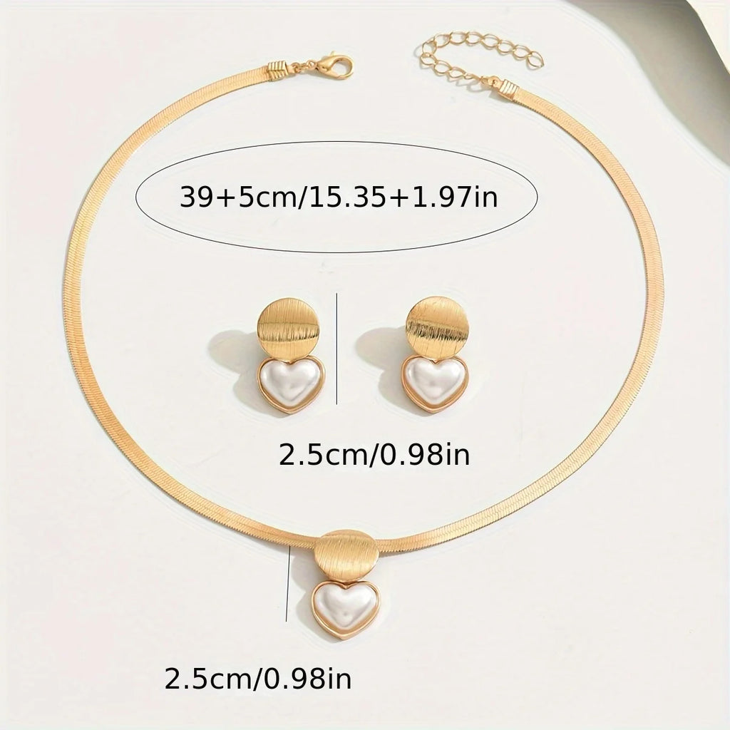 Golden Tides — Heart Jewelry Set