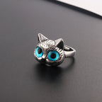 Blue-Eyed Cat Adjustable Ring