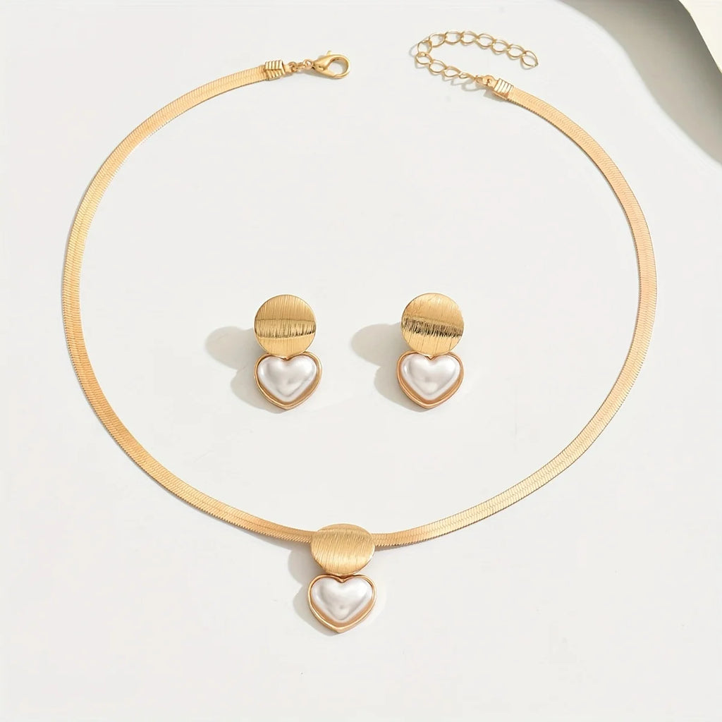 Golden Tides — Heart Jewelry Set