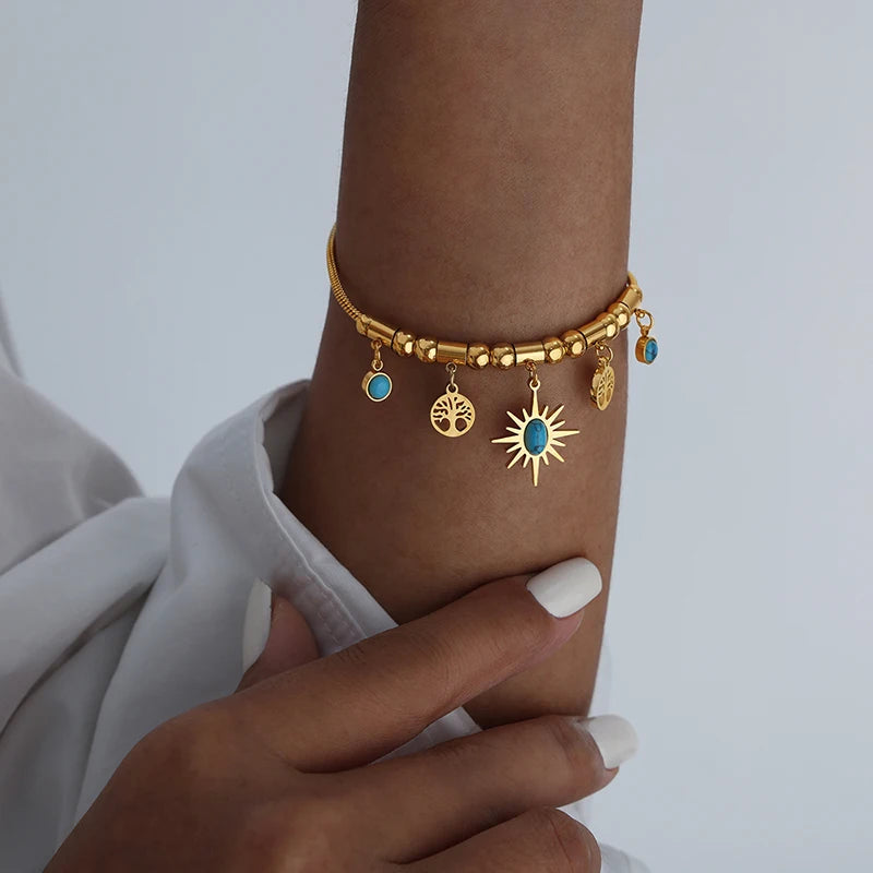 Sunburst Charm Jewelry Set