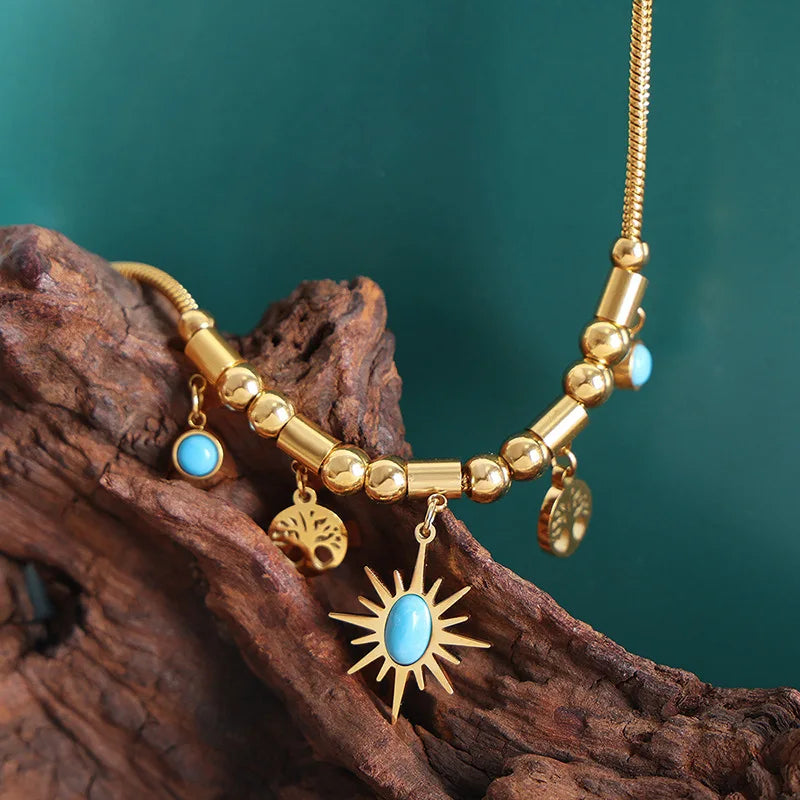 Sunburst Charm Jewelry Set