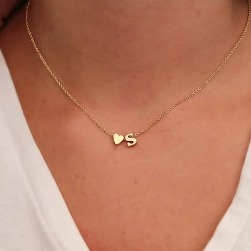 Eternal Heart — Dainty Initial Necklace