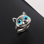 Blue-Eyed Cat Adjustable Ring