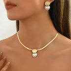 Golden Tides — Heart Jewelry Set