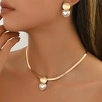 Golden Tides — Heart Jewelry Set