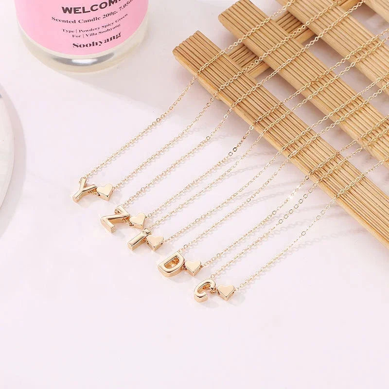 Eternal Heart — Dainty Initial Necklace