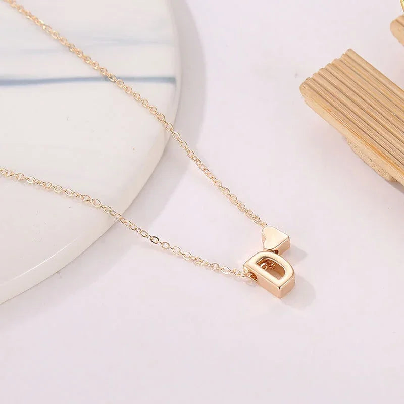 Eternal Heart — Dainty Initial Necklace